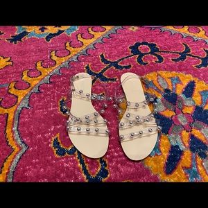 Schultz studded clear sandals size 9